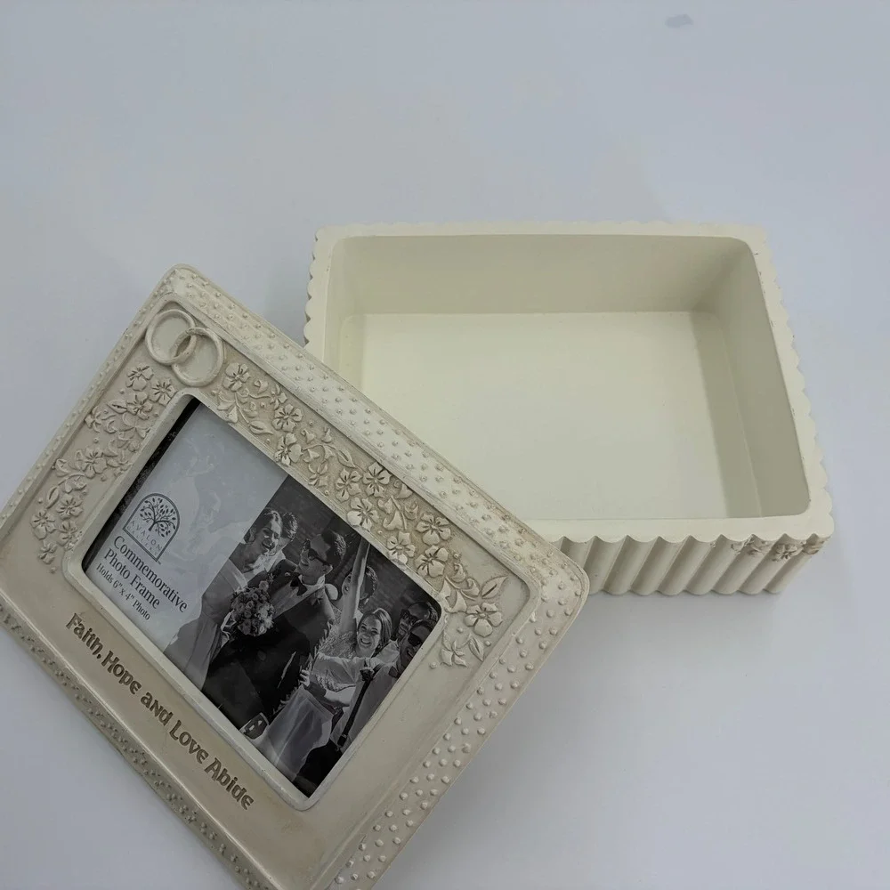 Faith Hope Love Abide‎ 6x4 Photo Frame Keepsake Box Wedding Gift Decor